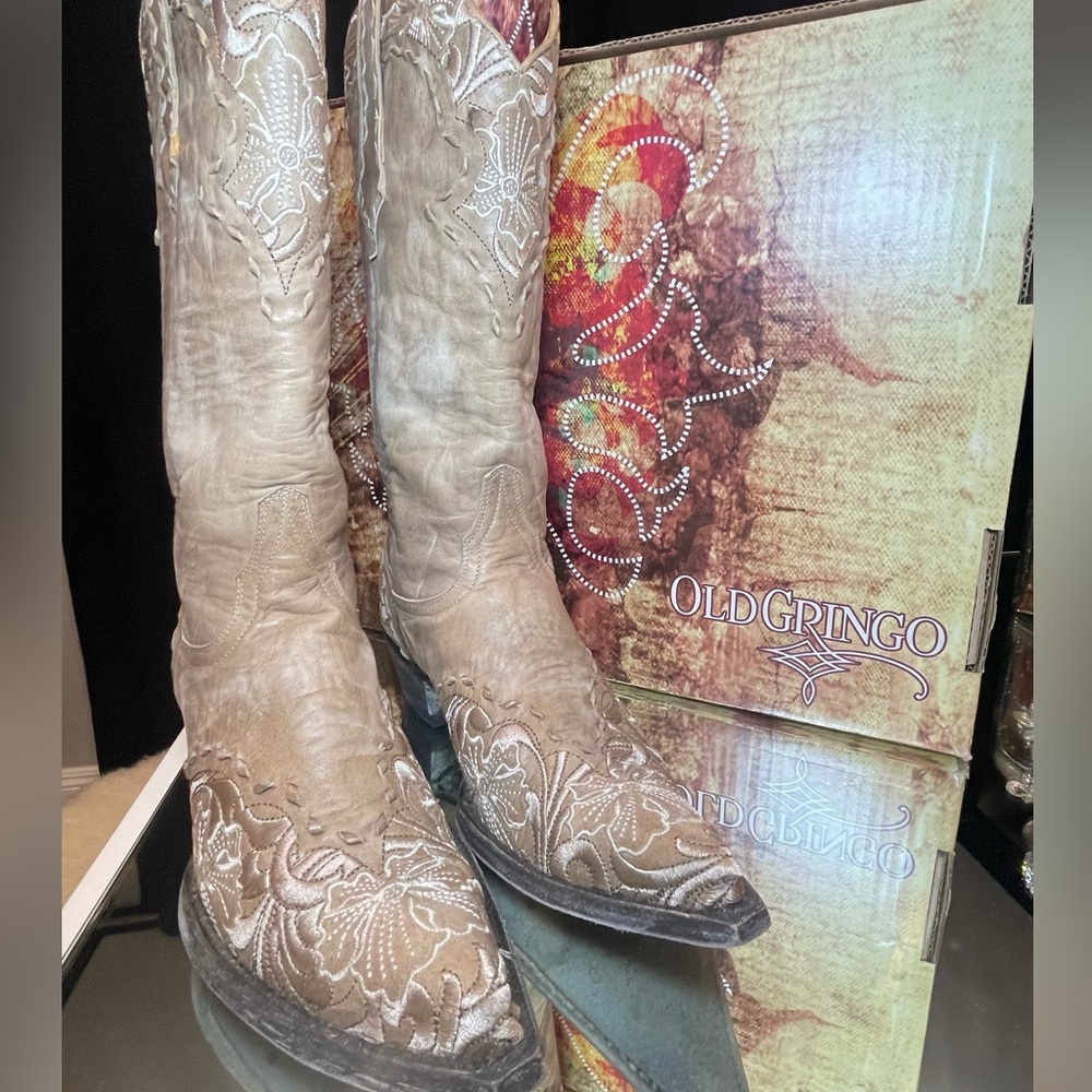 Old Gringo Western Tan Embroidered Boots